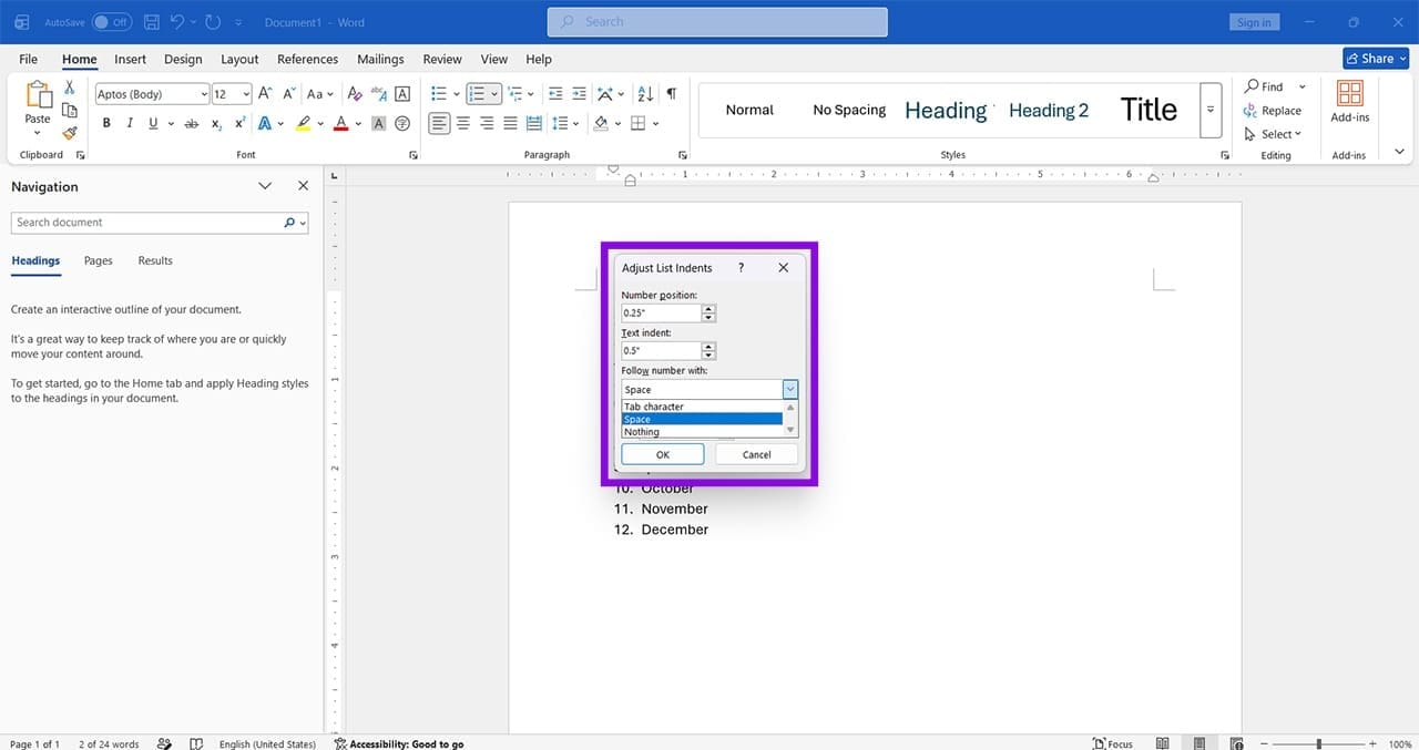 How-to-Fix-Microsoft-Word-Numbering-Indent-Problem-7 حل مشكلة المسافة البادئة في ترقيم صفحات Word بخطوات بسيطة