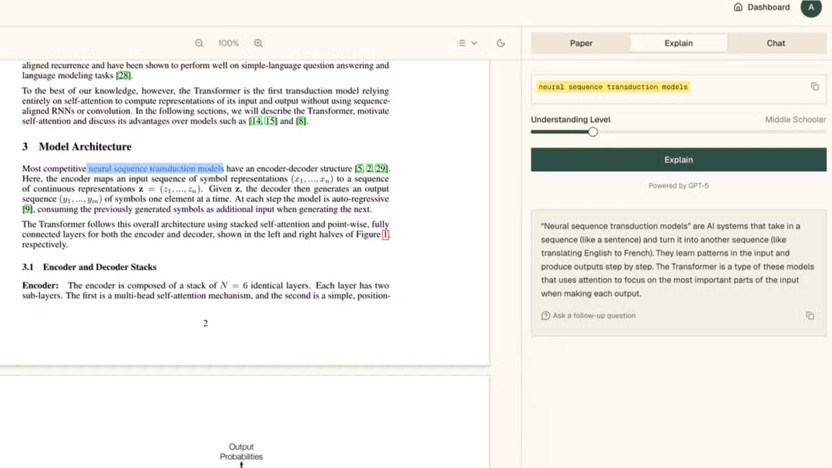 explainpaper-showing-a-paper-being-explained 4 أدوات ذكاء اصطناعي للطلاب تستحق الاستخدام لتحسين الدراسة والإنتاجية