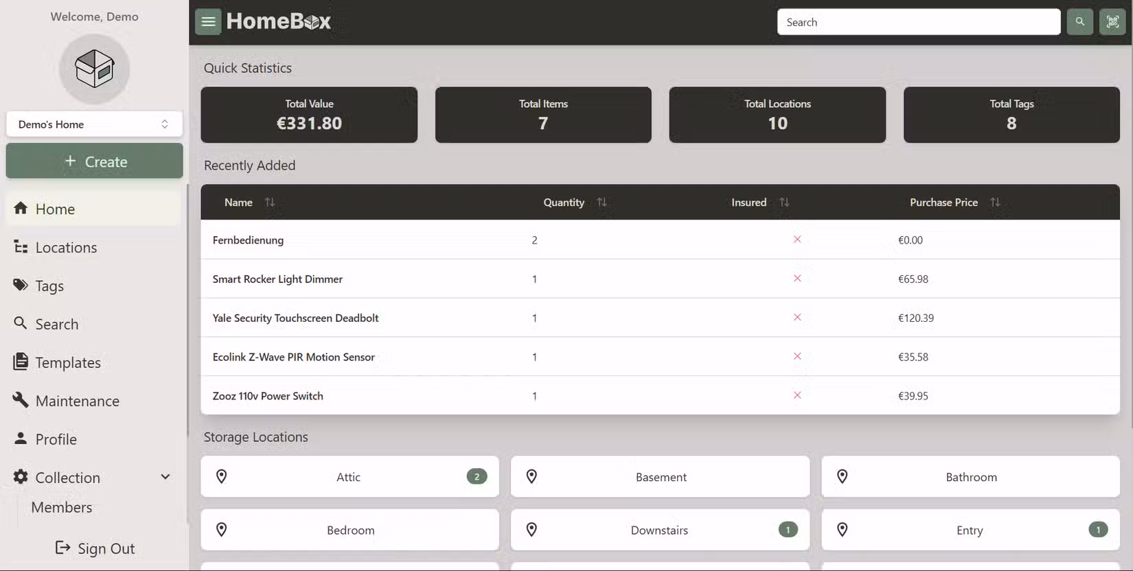 homebox-dashboard-containing-products-prices-and-storage-locations-1 4 تطبيقات مفتوحة المصدر تقدم حلولًا ذكية لمشكلات يومية معقدة