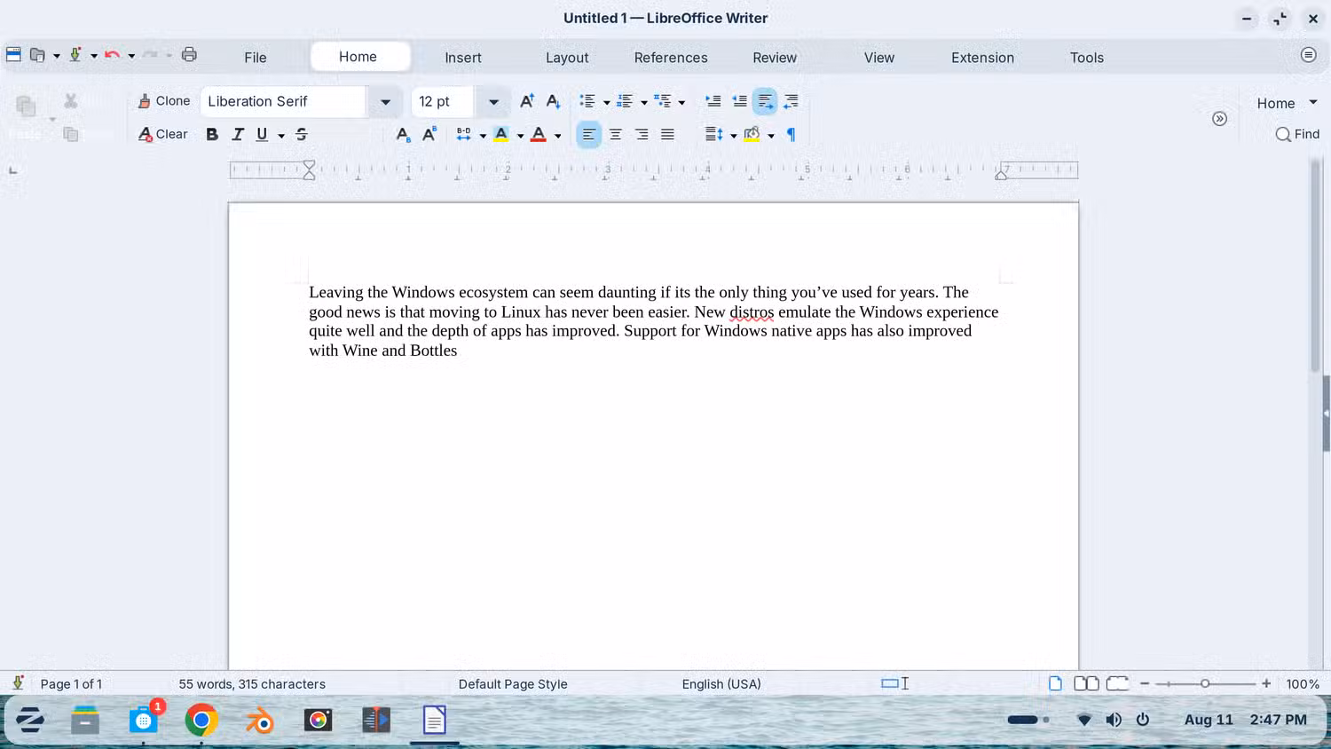 libreoffice-1 أفضل 4 تطبيقات لينكس تستحق التثبيت لتحسين تجربتك اليومية
