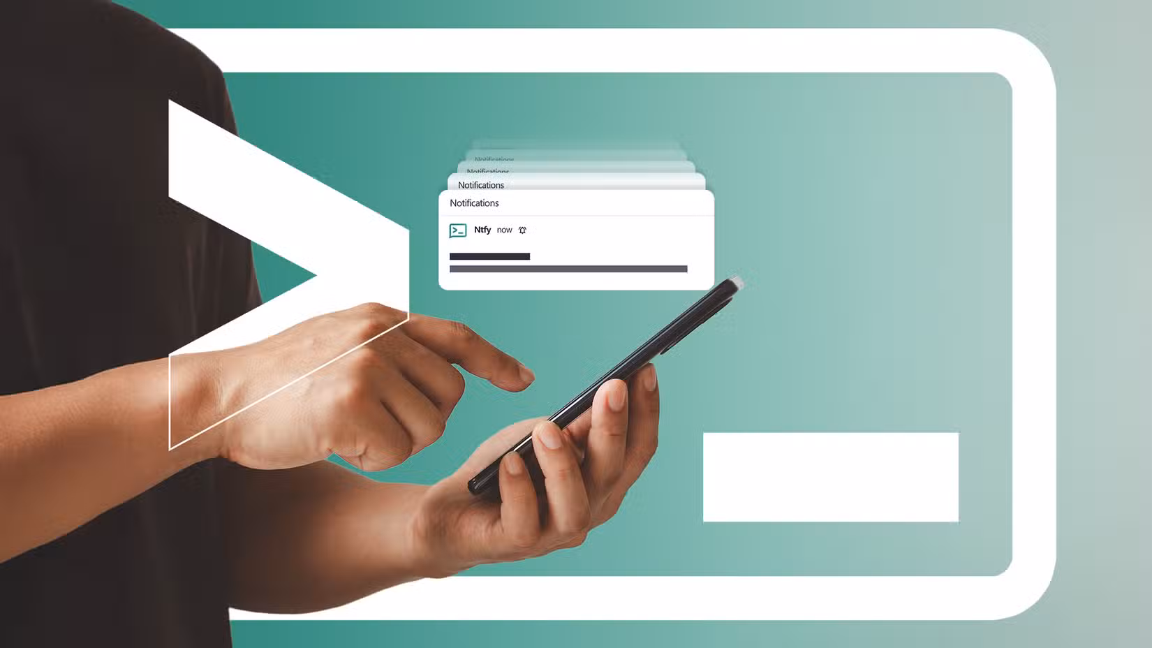 person-holding-a-smartphone-with-the-ntfy-sh-logo-in-the-background-and-notifications-appearing-on-the-screen 4 تطبيقات مفتوحة المصدر تقدم حلولًا ذكية لمشكلات يومية معقدة