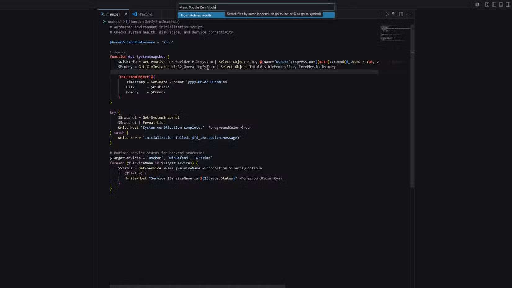 vs-code-in-zen-mode تطبيقات إلكترون تساعدك على تقليل استهلاك ويندوز للذاكرة العشوائية