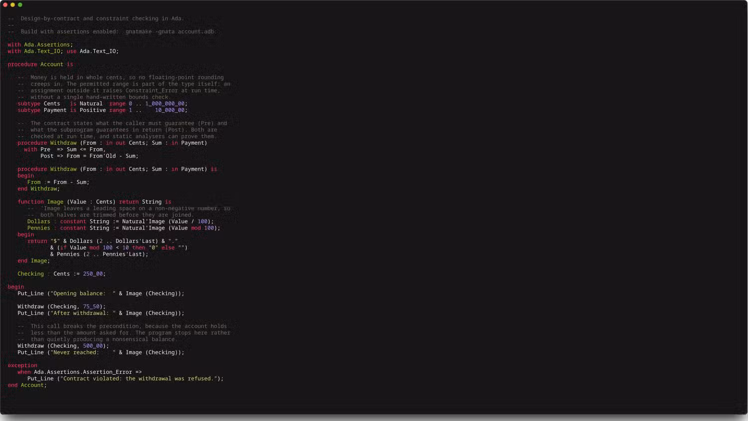 a-terminal-window-displays-a-complete-ada-program-for-a-bank-account 3 لغات برمجة قديمة لا تزال مطلوبة ويمكن أن تقودك إلى وظيفة جيدة