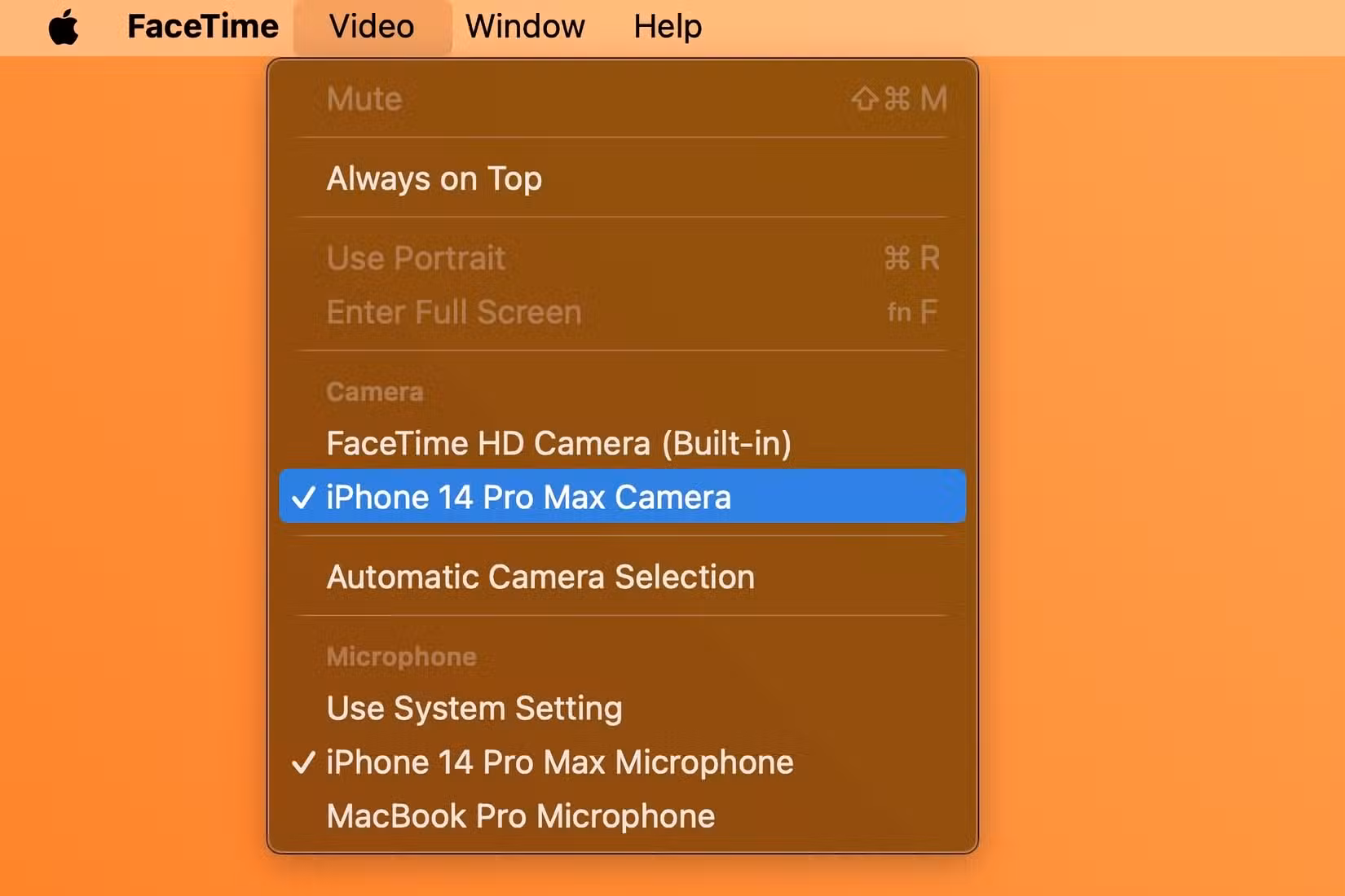 apple-macos-sequoia-facetime-app-video-menu-iphone-continuity-camera-selected-2 6 أفكار ذكية لإعادة استخدام آيفون قديم بدلًا من تركه دون فائدة