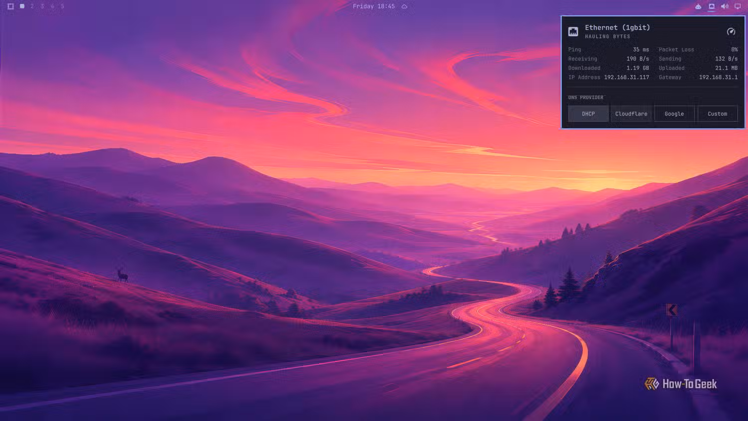 ethernet-quick-setting-panel-showing-ping-throughput-and-dns-provider-choices لماذا يمكن لخادم DNS ثانٍ أن يحل مشكلات في المنزل لا علاقة لها بالإنترنت