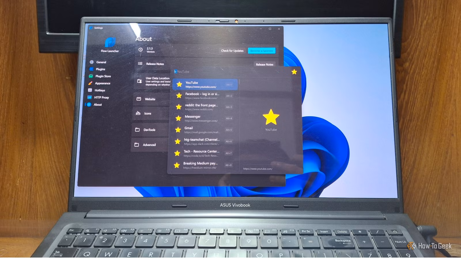 flow-launcher-opened-as-well-as-its-settings-windows-behind-it أفضل مشغّل تطبيقات مفتوح المصدر لويندوز كبديل لقائمة ابدأ