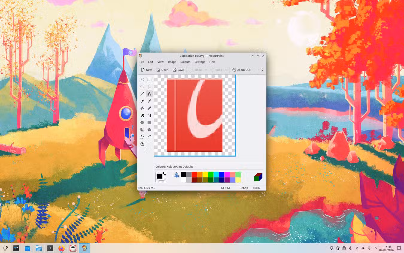 kde-kolourpaint 7 طرق سهلة لتحسين سطح مكتب KDE وجعله أسرع وأكثر كفاءة