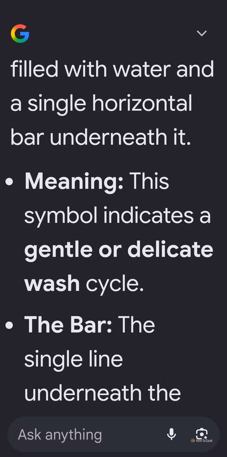 reading-laundry-instructions-using-google-lens 6 استخدامات ذكية لـ Google Lens توفر وقتك في مهام يومية
