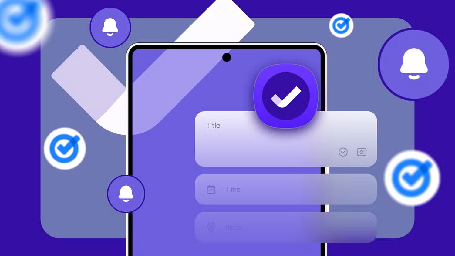 samsung-reminders-interface-on-a-smartphone-surrounded-by-google-tasks-logo-and-reminder-bell-symbols-on-a-purple-background 4 تطبيقات سامسونج مفيدة قد لا تعرفها وتستحق إضافتها إلى شاشتك الرئيسية