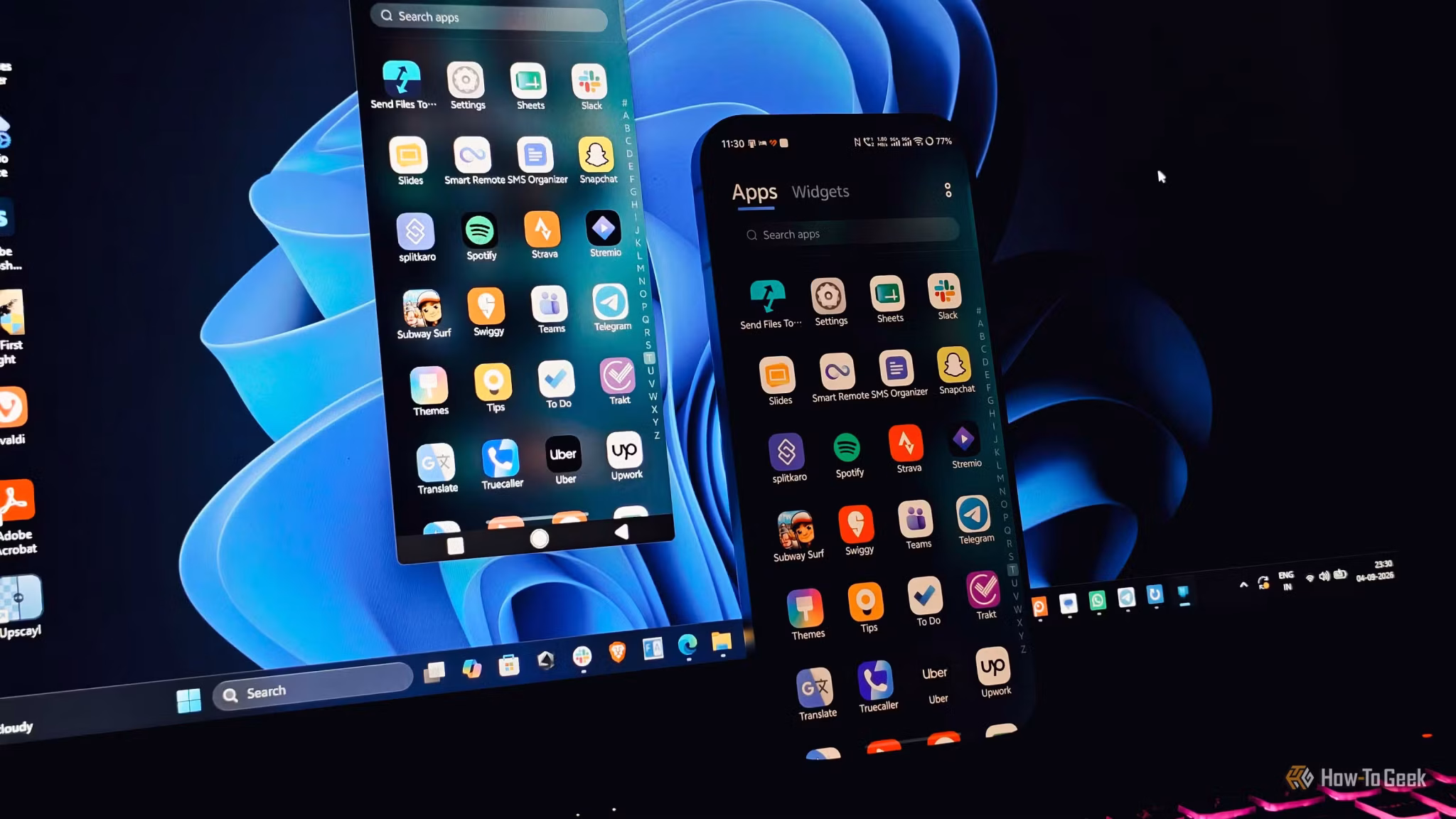 screen-mirroring-android-to-windows-using-phone-link-scaled ميزة في Windows 11 تساعدك على ترك هاتفك أثناء العمل