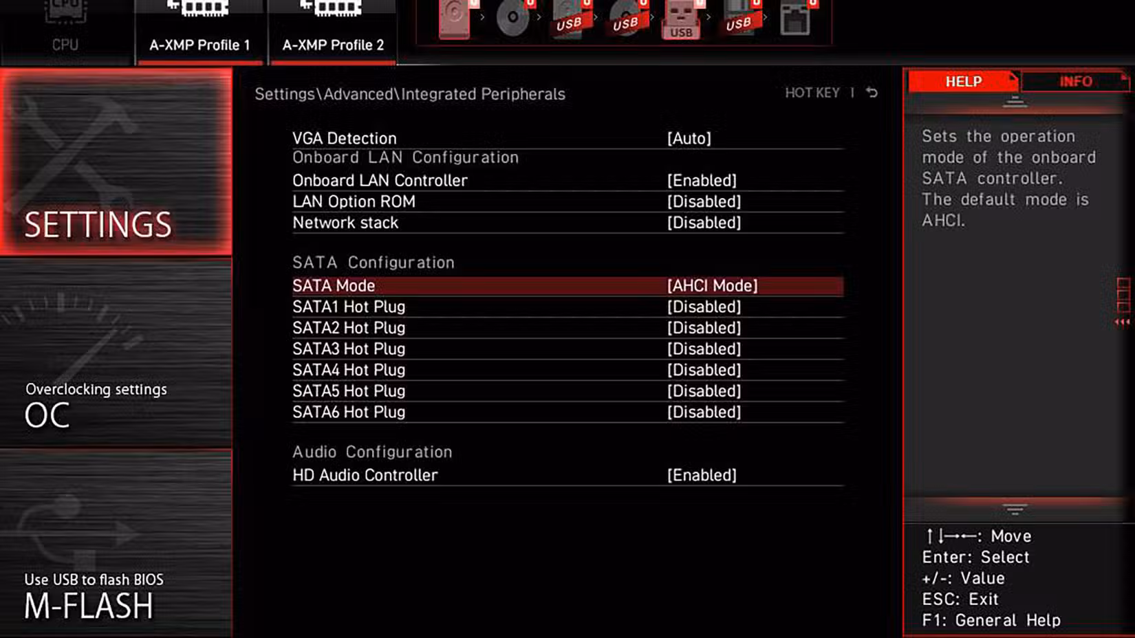 the-integrated-peripherals-menu-in-the-msi-b550-tomahawk-bios 4 إعدادات في BIOS قد تجعل SSD أبطأ وكيفية تحسين أدائه