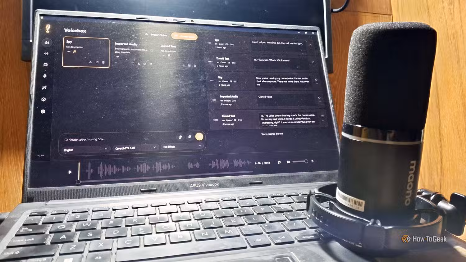 voicebox-software-opened-with-different-audio-samples-and-a-timeline لا تشترِ ميكروفون USB قبل تجربة هاتفك كميكروفون للكمبيوتر