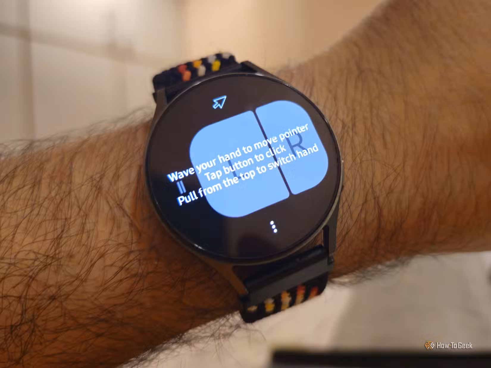 wearmouse-app-running-on-galaxy-watch-7 4 تطبيقات تحوّل ساعة Galaxy Watch إلى جهاز بقدرات تتجاوز تصميم سامسونج الأصلي