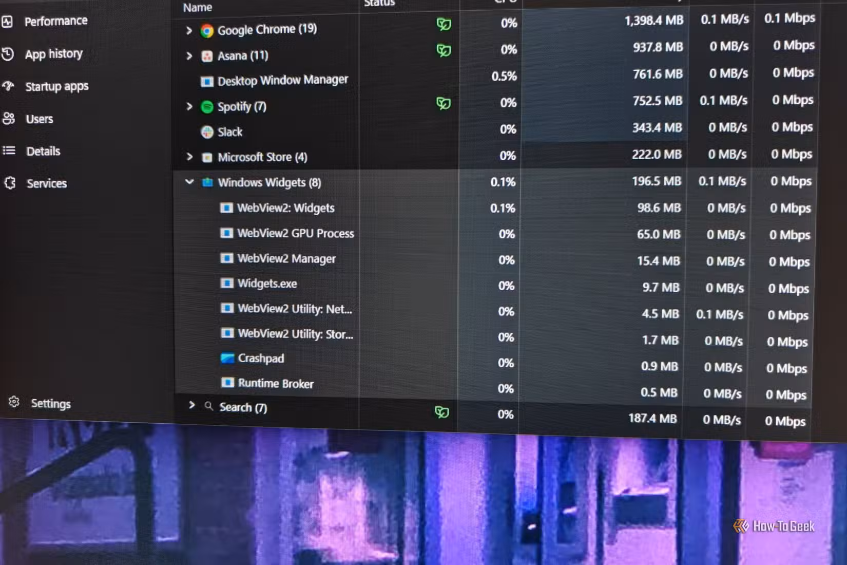 widget 5 تطبيقات تستهلك ذاكرة RAM في Windows 11 وقد لا تحتاج إليها