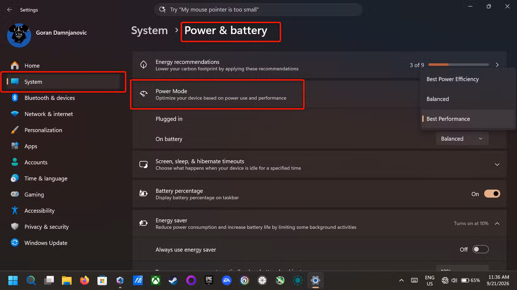 windows-energy-saver-07 إعداد واحد في Windows قد يحد من أداء جهازك وكيفية تغييره بسرعة