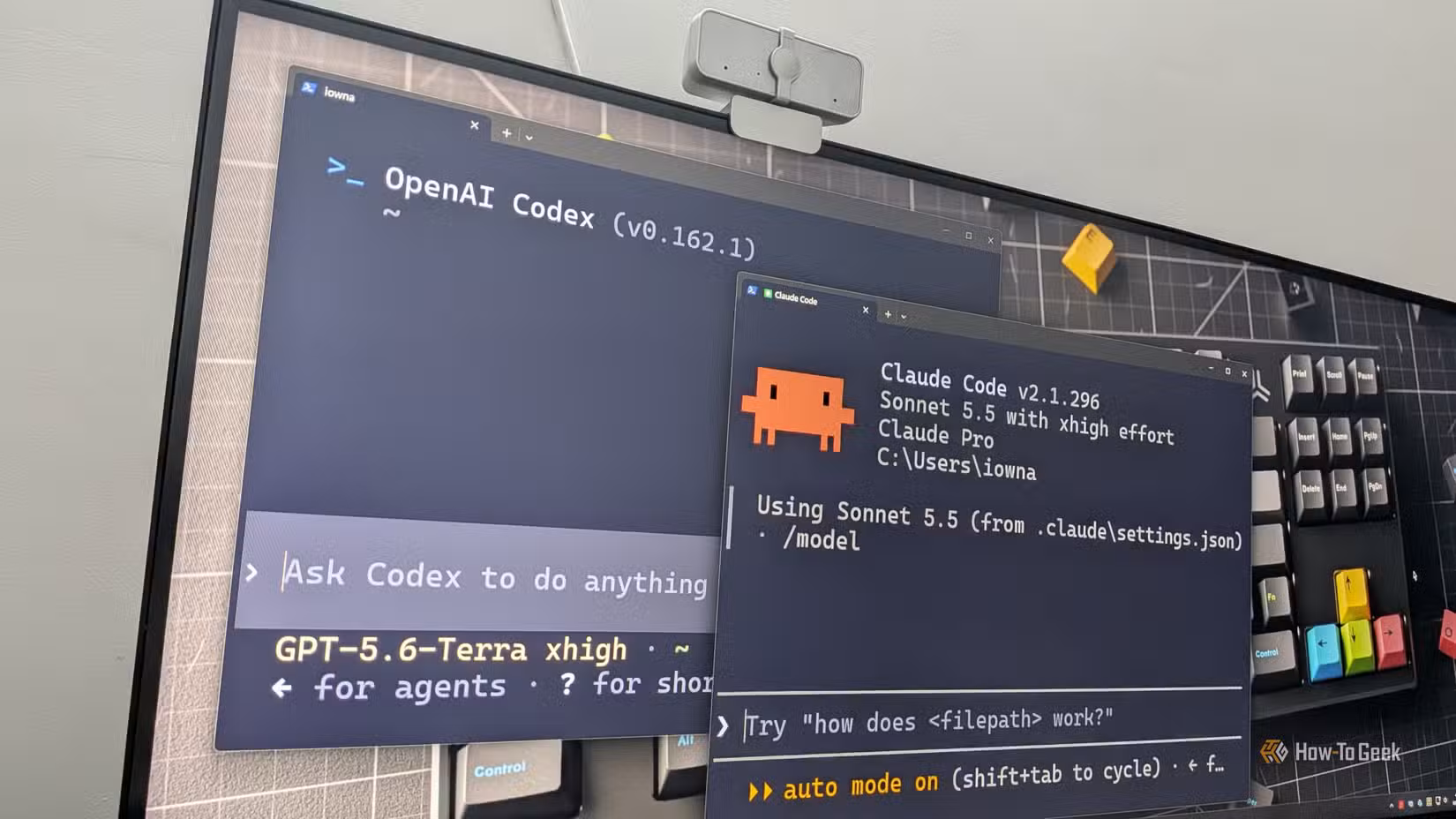 openai-codex-and-claude-code-terminals-open-side-by-side-on-an-ultrawide-monitor-with-gpt-5-6-terra-and-sonnet-5-5-at-xhigh-effort OpenCode Go يقدم بديلًا اقتصاديًا لـ Claude Code باشتراك أقل إلى النصف