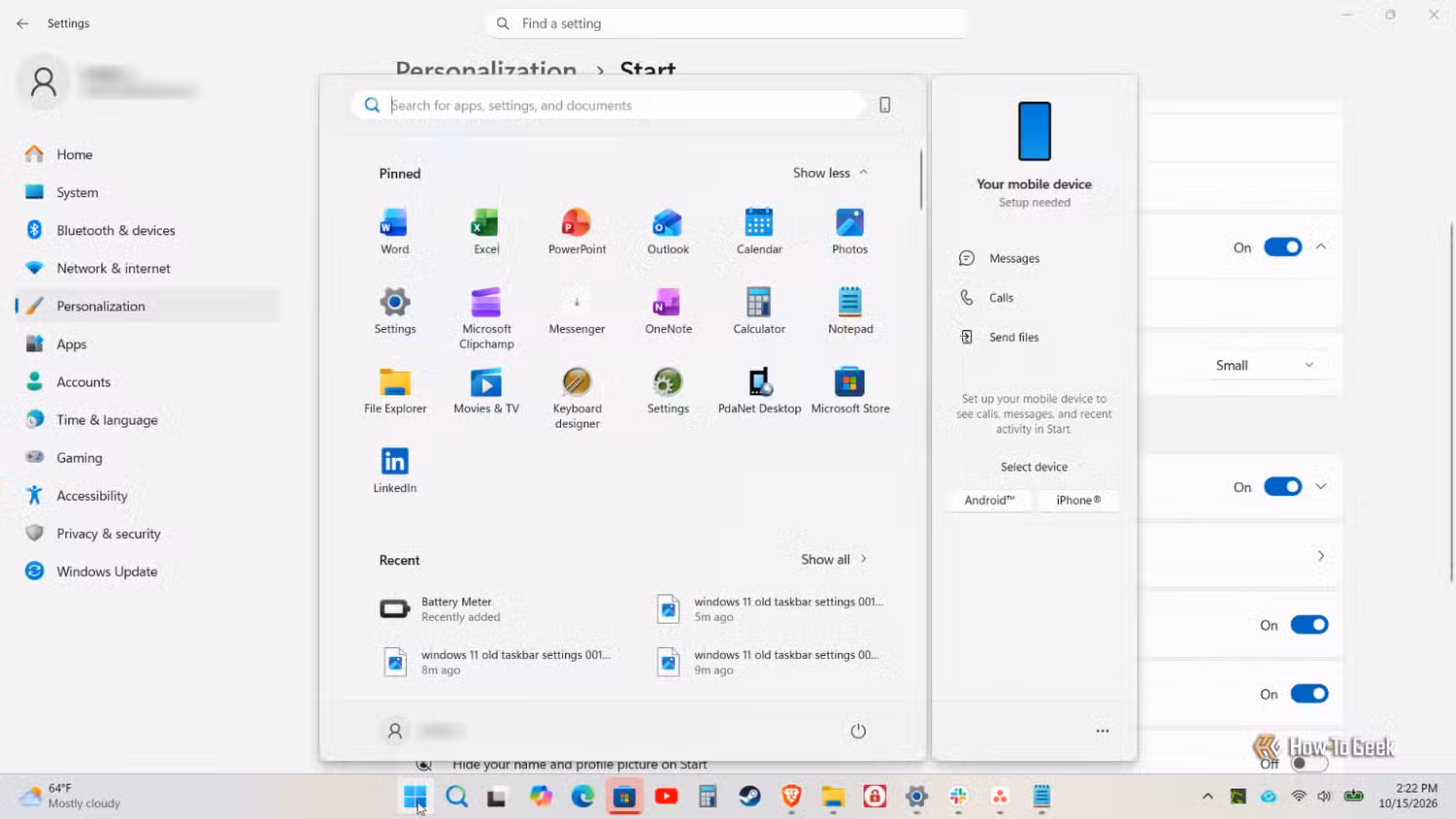 windows-11-start-menu-small-001 6 إعدادات في ويندوز 11 يمكنك تغييرها الآن لتحسين تجربة الاستخدام