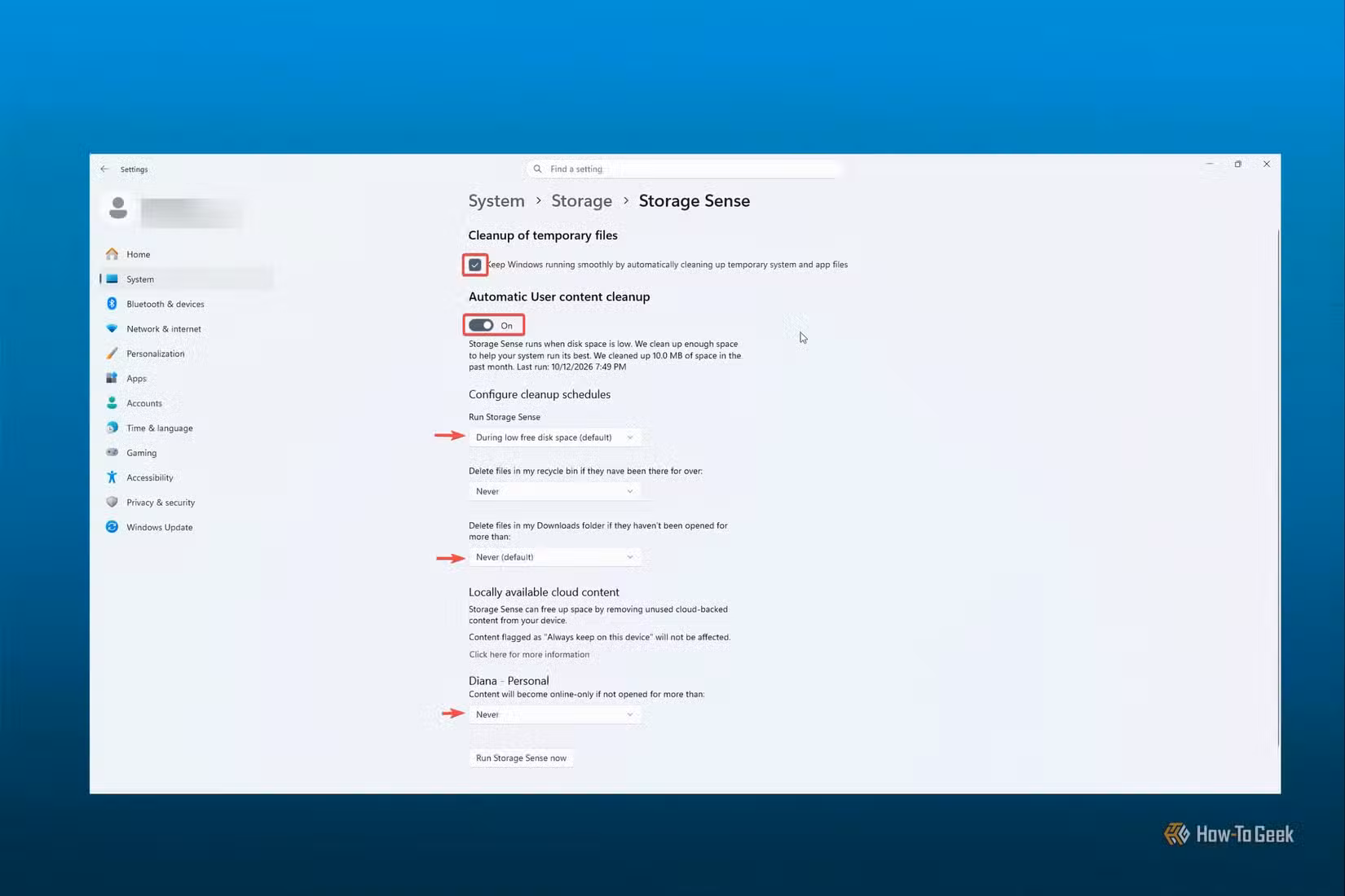 windows-11-storage-sense-safe-setup توقفت عن تنظيف مساحة التخزين في ويندوز 11 يدويًا بعد اكتشاف هذه الأداة المدمجة